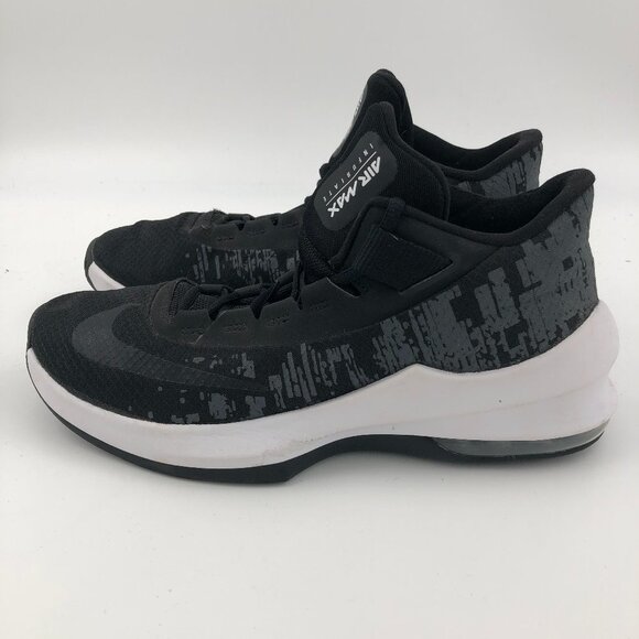 NIKE Air Max Infuriate 2 Mid Black Men's Summer Basketball Shoe US 9M EUC - Picture 3 of 10